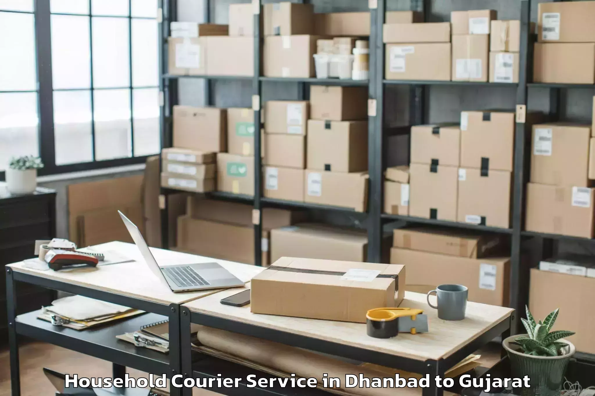 Affordable Dhanbad to Pardi Household Courier